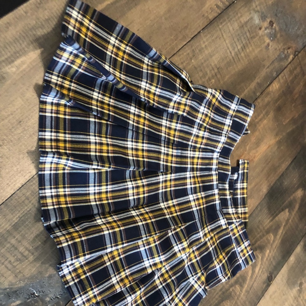 Forever 21 Plaid Pleated Mini Skirt Sz S